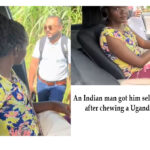 An Indian man got him self in trouble after chewing a Ugandan lady.